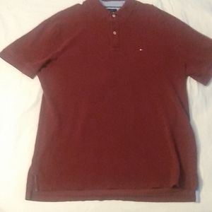 Extra large burgundy Tommy Hilfiger Polo shirt